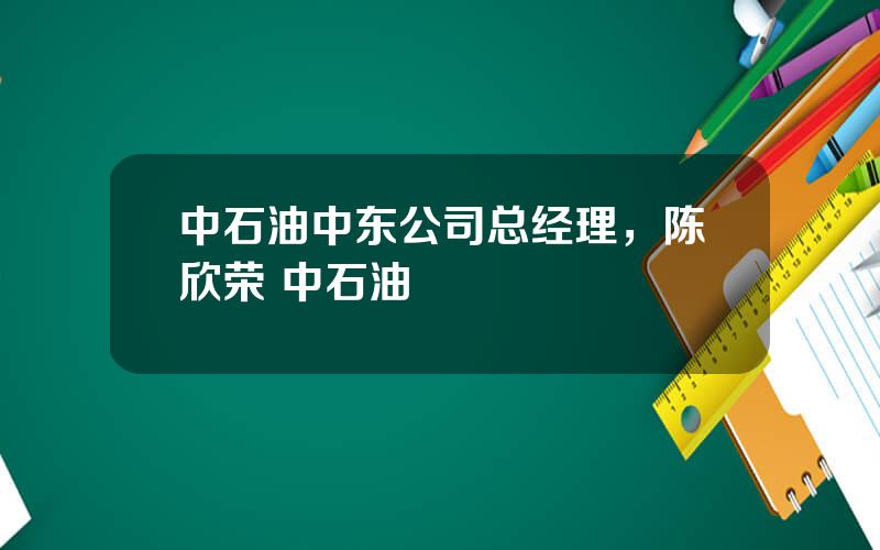 中石油中东公司总经理，陈欣荣 中石油
